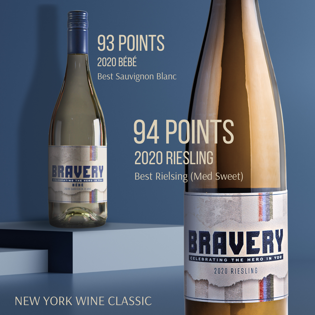 2020 Bébé scored 93 points and Best Sauvignon Blanc while 2020 Riesling scored 94 points and Best Riesling (Med Sweet)